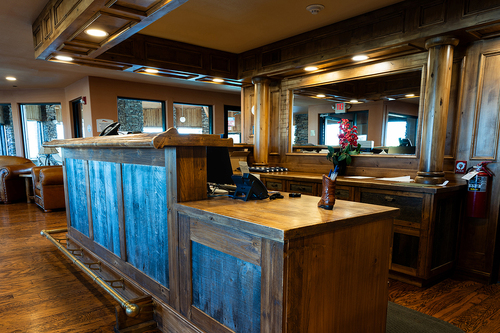 Handicap accessible front desk