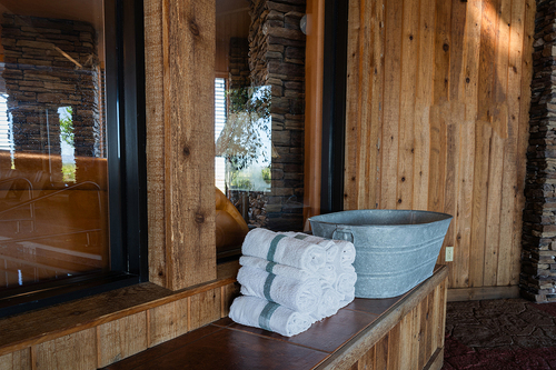 Complimentary pool towels